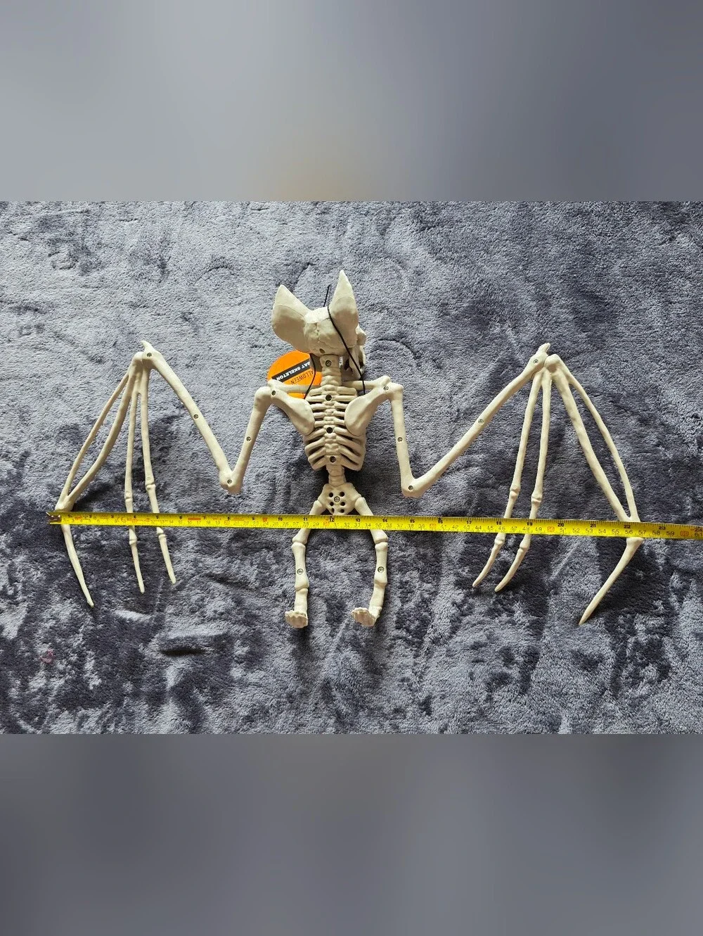 New giant Seasonal Halloween Bat Skeleton Prop Horror Animal Bones Creepy Decor